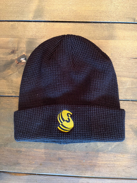 Side Stack Beanie (Black)